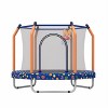 HFYee 4.6FT Toddler Trampoline Mini Basketball Hoop & Safety Guard for Ages 1.5-4 Dual-Use - 2 of 4