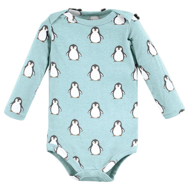 Hudson Baby Unisex Baby Cotton Long-Sleeve Bodysuits, Chill Out Penguin, 4 of 8