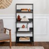 55" Thatcher Transitional Wood 4 Shelf Ladder Bookshelf - Saracina Home - 4 of 4