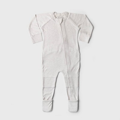 GoumiKids Organic Cotton Rayon from Bamboo Storm Footed Pajama - Gray Newborn