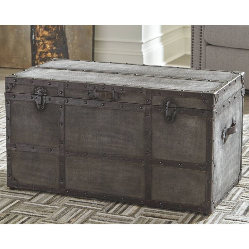 Amsel Storage Trunk Gray - Signature Design by Ashley, 2 of 11