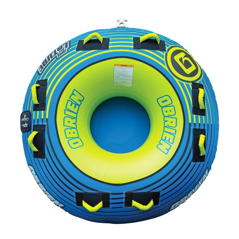 O'Brien 2-Person Floating Tube Rope, Yellow/Aqua