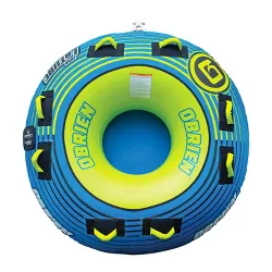 O'Brien Super Le Tube 70 Inch 2 Person Dual Rider Inflatable PVC Boat Towable Water Inner Tube w/ 340 Pound Maximum Weight Capacity, Blue