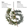 coucheta Christmas Wreath with Lights, Xmas Garlands Decoration with Battery Operated Lights with Timer, Window Indoor Holiday Decor - 4 of 4