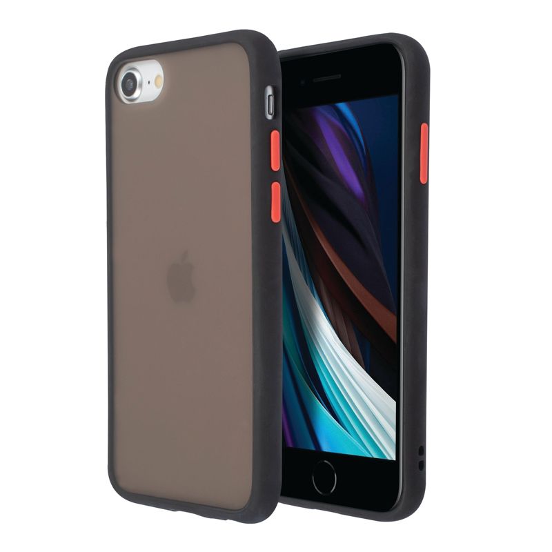 Insten Translucent Matte Case Hybrid Hard Back Soft Edges TPU Full Body Cover Compatible with Apple iPhone, 1 of 9