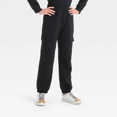 Girls' Fleece Jogger Pants - art class™ Black