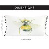 AuldHome Design 12x20 Throw Pillow Covers, Honey Bee Themed; Lumbar Pillow Cloth Covers (12 x 20 Inch) - 2 of 4