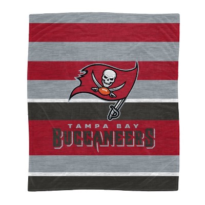 Nfl Tampa Bay Buccaneers Heathered Stripe Flannel Fleece Blanket : Target