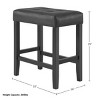 Alaterre Furniture Madison 25-Inch Bar Stool with Faux Leather Seat - Counter Height Stool for Kitchen Island or Bar - Backless Barstools - 4 of 4