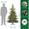 GAOMON 6 Ft Pre-Lit Artificial Christmas Tree, Hinged Aspen Fir Xmas Tree with 300 Warm White LED Lights - 3 of 4