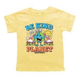 The Juniper Shop SmileyWorld Be Kind To Our Planet Rainbow Toddler Short Sleeve Tee - 1 of 4