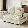 Loveseat Sofa,Pull-Out Sofa Bed With Adjustable Backrest And Phone Holder And USB Ports,Loveseat Sleeper,Loveseat For Living Room-Cuddlewood - 2 of 4