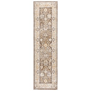 Hazel HZL502 Power Loomed Indoor Runner Rug - Brown/Ivory - 2'x8' - Safavieh - 1 of 4