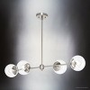 Urban Ambiance Luxury Minimalist Indoor Chandelier,  5-7/8''H x 14-3/4"W x 40''D,  Brushed Nickel Finish, UHP4450 - 3 of 4
