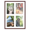 PosterPalooza | Brown Finish Collage Frame - White Mat, 20 Frame Sizes to Choose From, UV Acrylic - 4 of 4