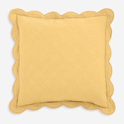 BrylaneHome Florence Euro Sham - Euro, Dandelion Yellow