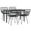 vidaXL Garden Dining Set Black - 55.1" Table Length Black 4 - 3 of 4