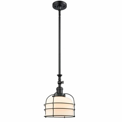 Bell Cage - 1 Light Mini Pendant In Traditional Style-13 Inches Tall and 9 Inches Wide