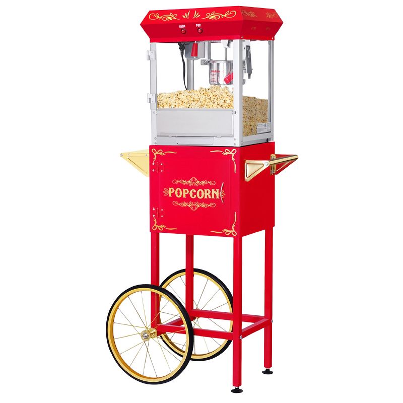Great Northern Popcorn 6 oz. Foundation Popcorn Machine with Cart - Red, 1 of 9