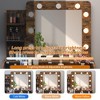Vanity Desk with Mirror and Lights, Makeup Vanity with Power Outlet & Cushioned Stool - 4 of 4