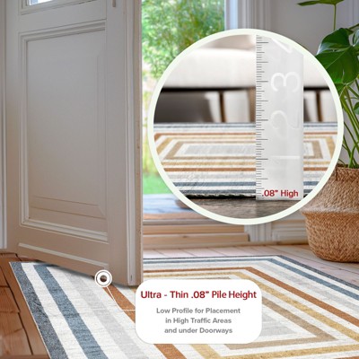 Aliénor Multicolor Striped Machine Washable Area Rug