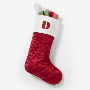 Quilt Christmas Embroidered Stocking - 1 of 1