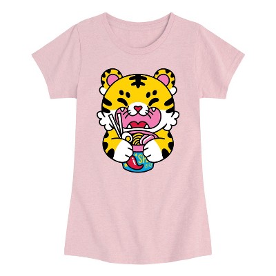 Girls' - Instant Message - Tiger Ramen Fitted Short Sleeve Graphic T-Shirt