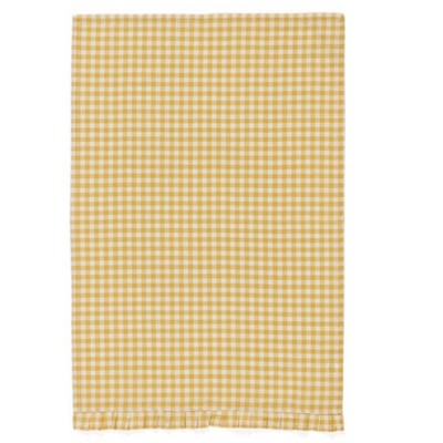 Shiraleah Gina Check Tea Towel, Yellow - FINAL SALE ONLY