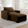 Corduroy Sofa Couch,Modular Sofa With Storage Ottoman,Deep Seat Couch,Sofa Couch For Living Room,Apartment-Cuddlewood - 2 of 4