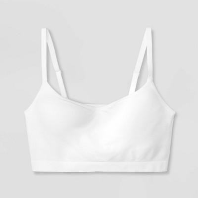 Girls' Molded Longline Bra - art class™ White M