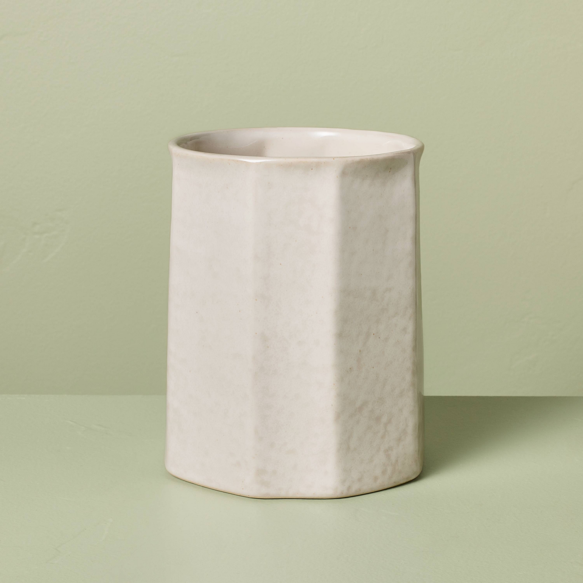 Stoneware Utensil Holder Sour Cream - Hearth & Hand™ with Magnolia