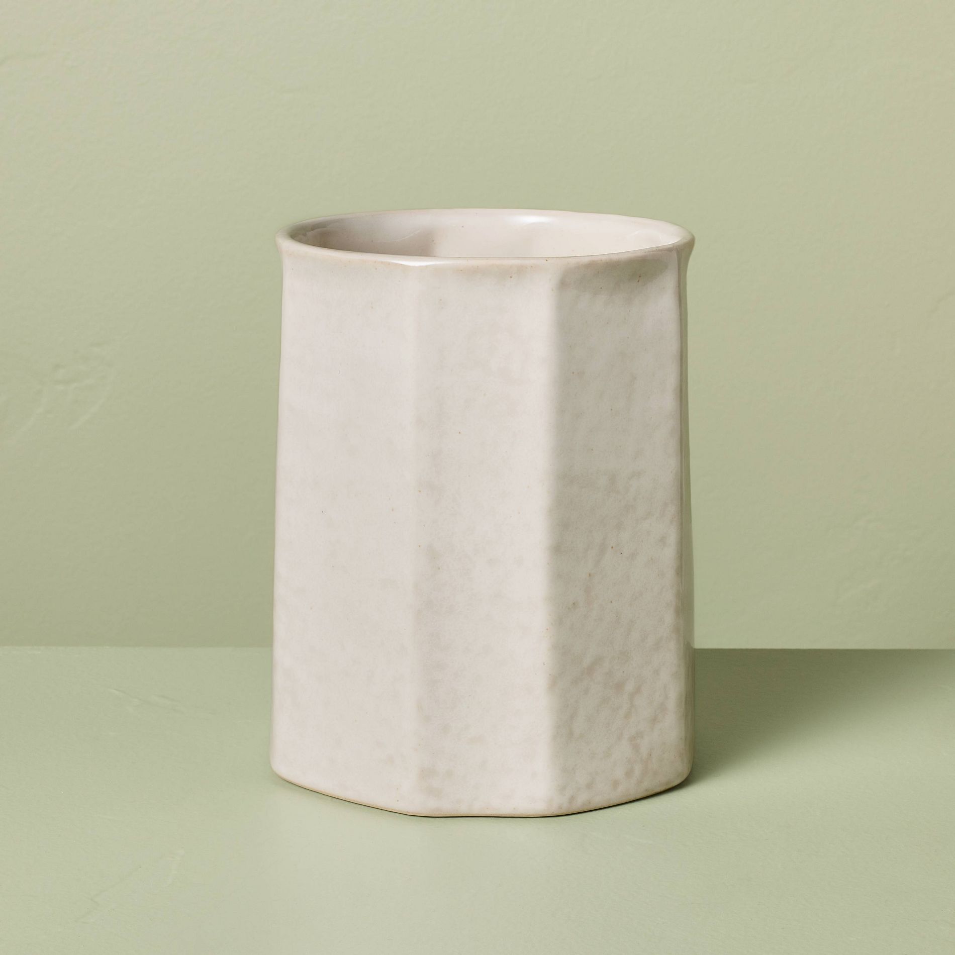 Stoneware Utensil Holder Sour Cream - Hearth & Hand™ with Magnolia