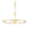 Pure Collection by Ross-Simons 14kt Yellow Gold Disc Station Cable-Chain Hand Bracelet Size 7 - 2 of 4
