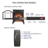SEVOBAL Indoor Fireplaces 18 inch 3D Flame Electric Infrared Quartz Fireplace Stove with remote control, Black, 17.52"*10"*21.46" - 3 of 4