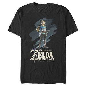 Men's Nintendo Legend of Zelda Princess Oil Paint T-Shirt - 1 of 4