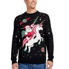 Tipsy Elves Mens Santa Unicorn Christmas Sweater Funny Ugly Holiday Party Pullover Size - 3 of 3