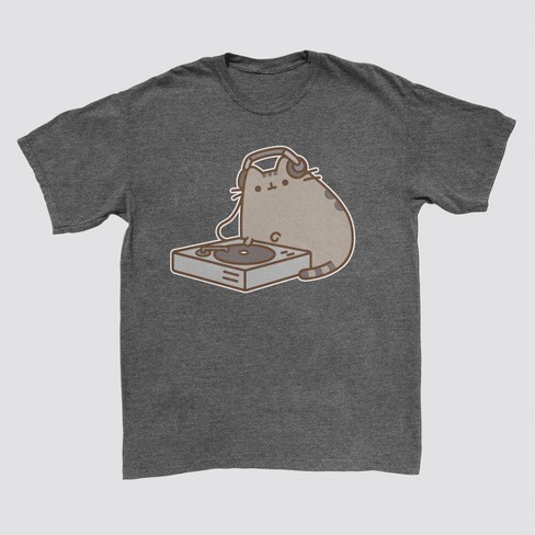 Men's Pusheen Short Sleeve Graphic T-shirt - Charcoal Gray : Target