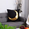 PiccoCasa Polyester Bronzing Printing Square 18" x 18" Throw Pillow Cover 18" x 18"/Black & Gold 1 Pc - 2 of 4