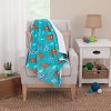 NoJo Marvel I Am Groot Blue and Brown Super Soft Cuddly Plush Baby Blanket - 4 of 4