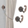 Unique Bargains Curtain Holdbacks One-Piece Mounting Hooks Zinc Alloy 1.81"x1.38" 1 Pair - 2 of 4