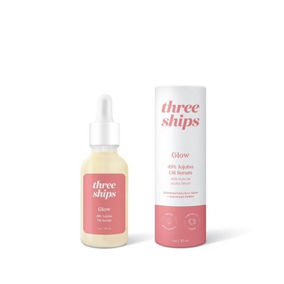 Three Ships Glow 49% Jojoba Oil Facial Serum - 1oz