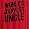 Men's - Instant Message - World's Okayest Uncle Long Sleeve Graphic T-Shirt - 2 of 4