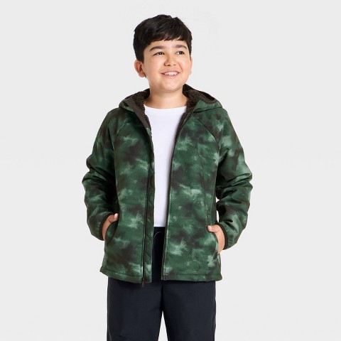 Куртка All In Motion Softshell Fleece Lined Jacket для мальчиков, цвет: Камуфляжный