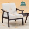 Gulches Elegant Accent Chair Polyester Upholstery White Wood Frame 24.21x27.95x28.94 inches for Living Room Study Bedroom - 3 of 4