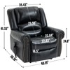 NicBex Faux Leather Lift Recliner Chair for Elderly,Cozy Massage Chairs with Massage and Lumbar Heating,Modern Reclining Chairs for Living Room - 3 of 4