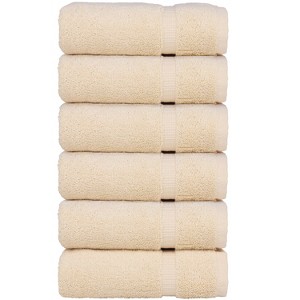 BC BARE COTTON Luxury Hotel & Spa Towel Turkish Cotton Hand Towel - Dobby Border (16x30 Inches) - 1 of 4