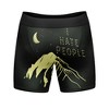 Mens I Hate People Boxer Briefs Funny Camping Sarcastic Graphic Underwear For Guys - Crazy Dog Boxer Briefs - 3 of 4