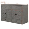 Full/Queen Size Murphy Bed with Large Drawers & USB Ports - ModernLuxe - 3 of 4