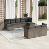 vidaXL Garden Sofa Set Grey, Dark grey - 2 of 4