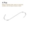 Unique Bargains Stainless Steel S-Shaped Utility Fish Beef Hanging Meat Hook 4 Pcs - 3 of 4